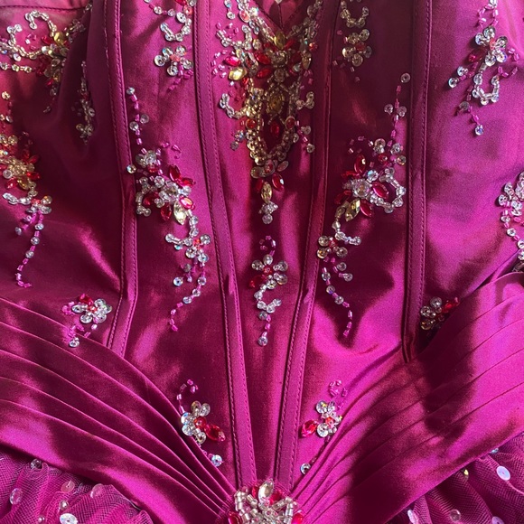 Jovani Short Pink Prom Quince Dress Prevue - Picture 2 of 5